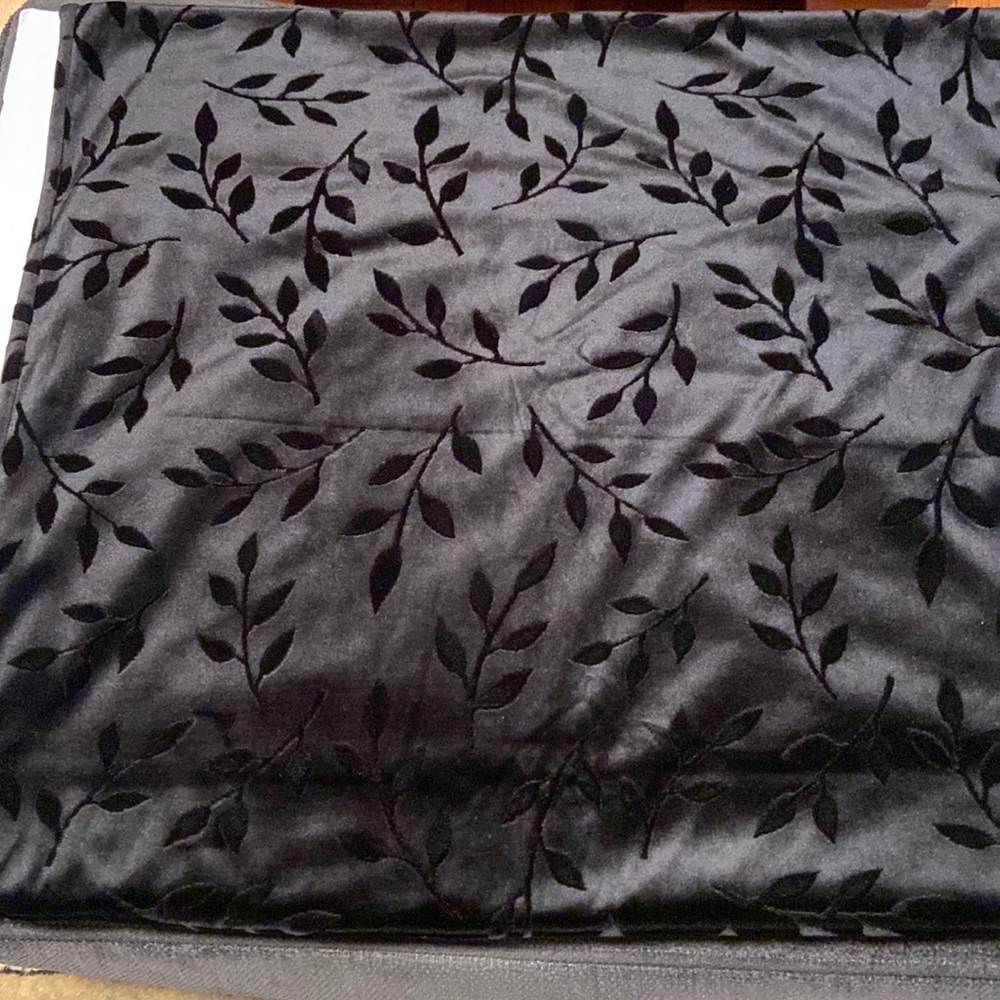 Large black velvet wrap 78”x24”